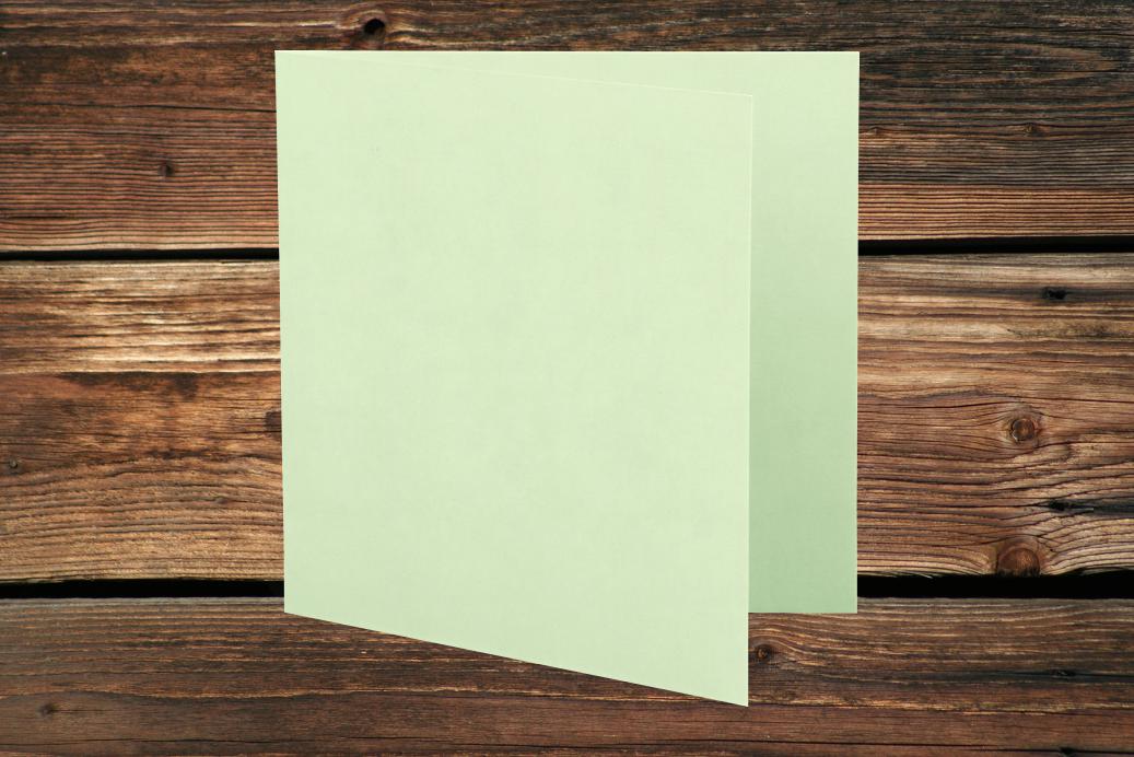 Klappkarten 110x110/220 mm Hellgrün 230 g/qm